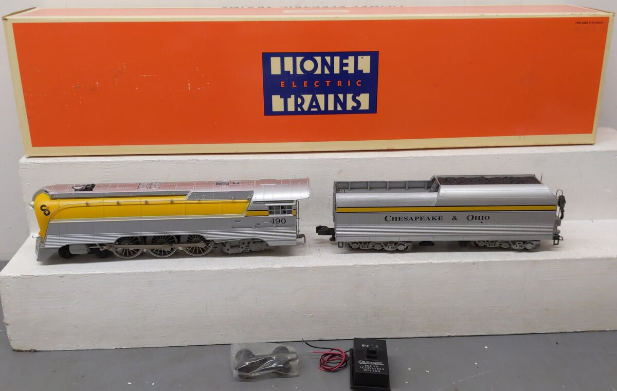 Lionel 6-18043 O Chesapeake & Ohio Streamlined Hudson & Tender #490 with RSII EX/Box