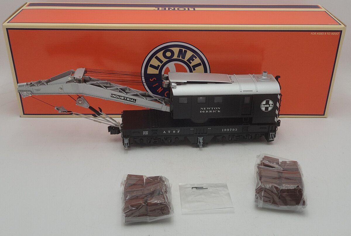 Lionel 6-26769 O Gauge Santa Fe Crane Car with TMCC #199793 LN/Box