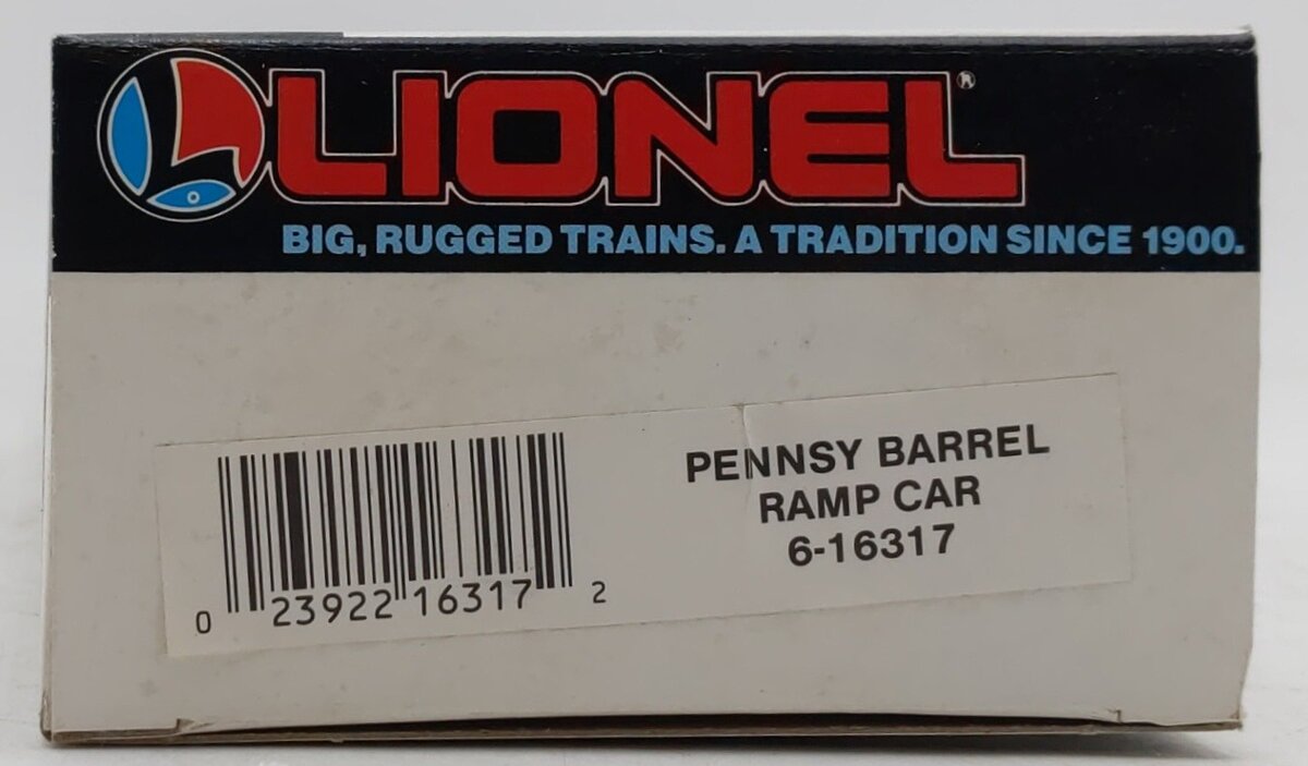 Lionel 6-16317 O Gauge Pennsylvania Barrel Ramp Car #16317 LN/Box