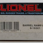 Lionel 6-16301 O Gauge Barrel Ramp Car NIB
