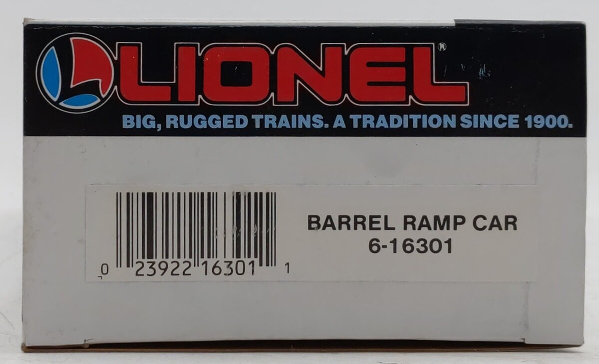 Lionel 6-16301 O Gauge Barrel Ramp Car NIB
