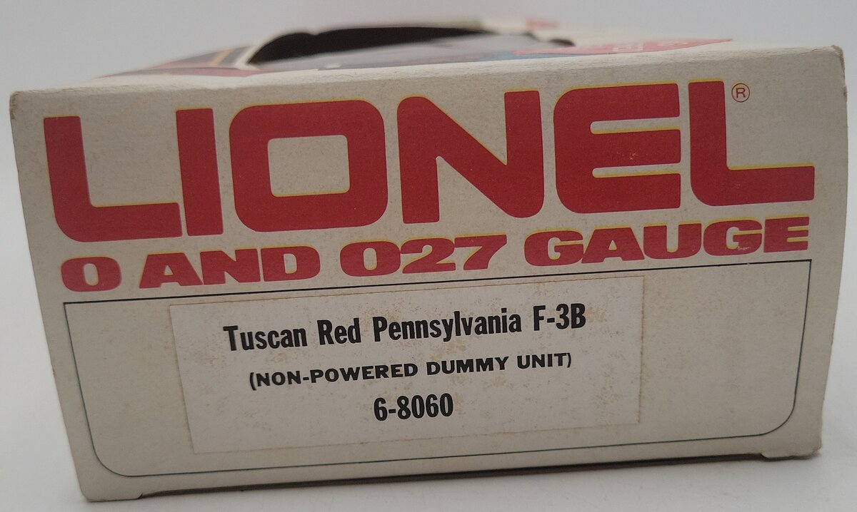 Lionel 6-8060 O Pennsylvania Tuscan F-3 B Unit Dummy Diesel Locomotive #8060 EX/Box