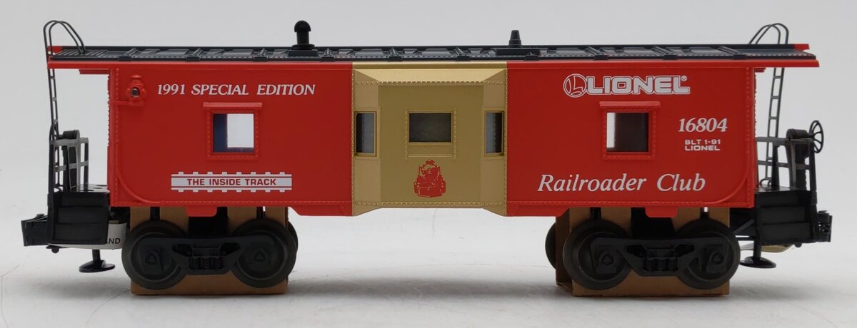 Lionel 6-16804 O Gauge Lionel Railroader Club Bay Window Caboose #16804 LN/Box