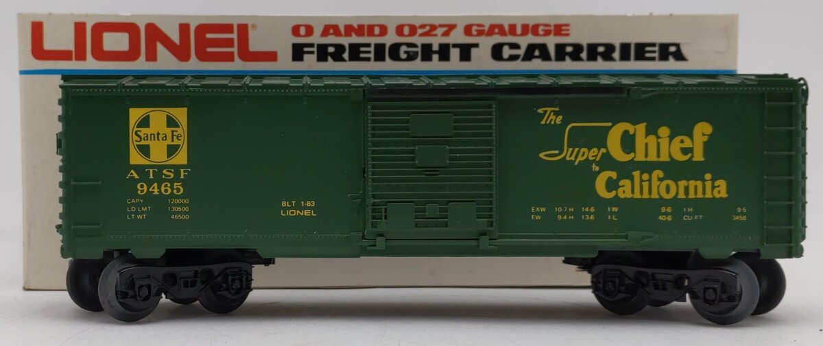 Lionel 6-9465 O Gauge AT&SF Green Boxcar #9465 LN/Box