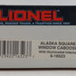 Lionel 6-16523 O Gauge Alaska Square Window Caboose NIB