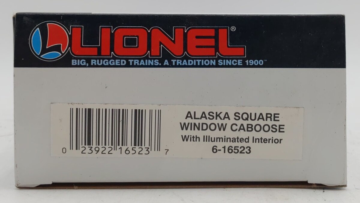 Lionel 6-16523 O Gauge Alaska Square Window Caboose NIB