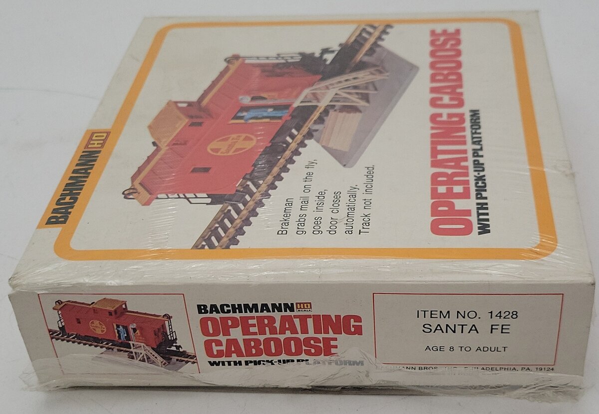 Bachmann 1428 HO Santa Fe Operating Caboose w/Pick-Up Platform #999628 NIB