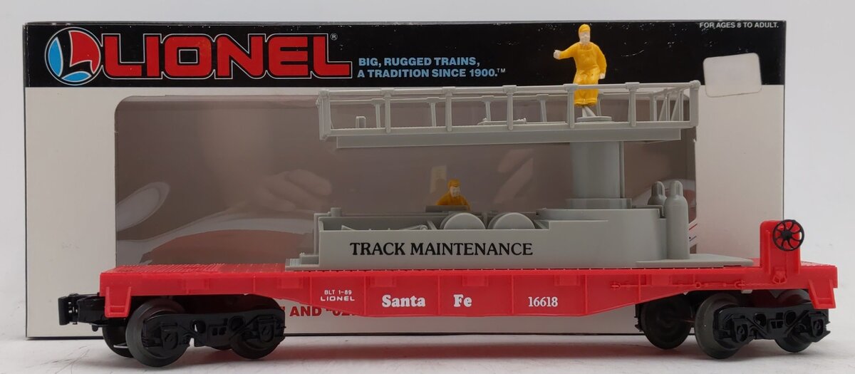 Lionel 6-16618 O Gauge Santa Fe Track Maintenance Car NIB