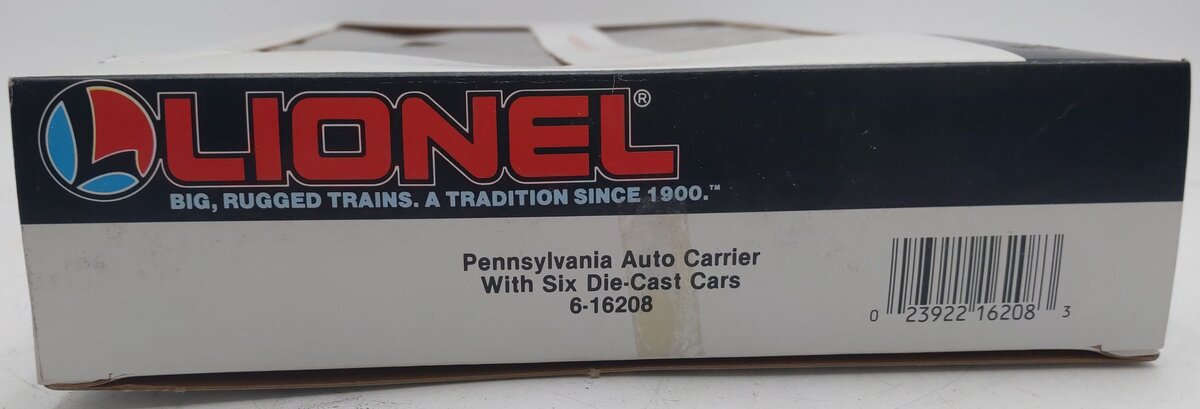 Lionel 6-16208 O Gauge Pennsylvania Railroad Auto Car with 6 Diecast Vehicles EX/Box