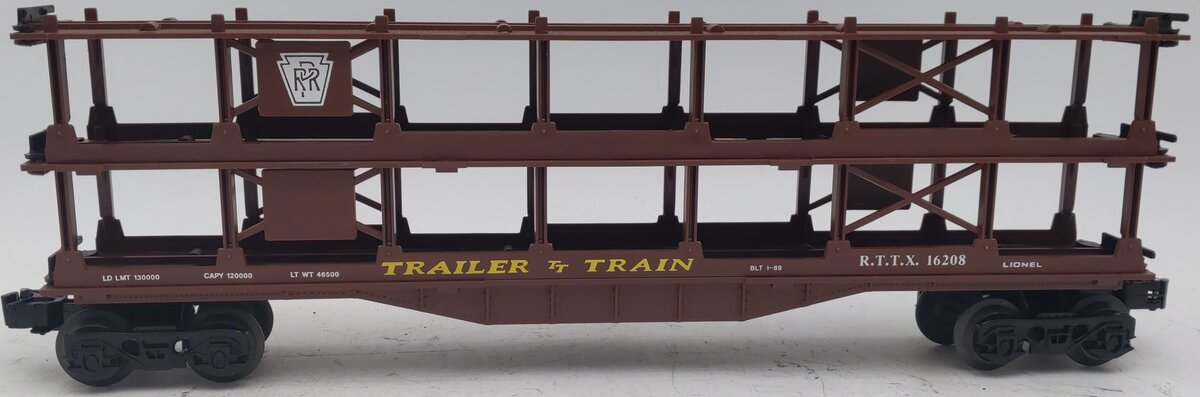 Lionel 6-16208 O Gauge Pennsylvania Railroad Auto Car with 6 Diecast Vehicles EX/Box