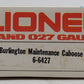 Lionel 6-6427 O Gauge Burlington Northern Maintenance Caboose LN/Box