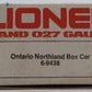 Lionel 6-9438 O Gauge Ontario Northland Box Car NIB