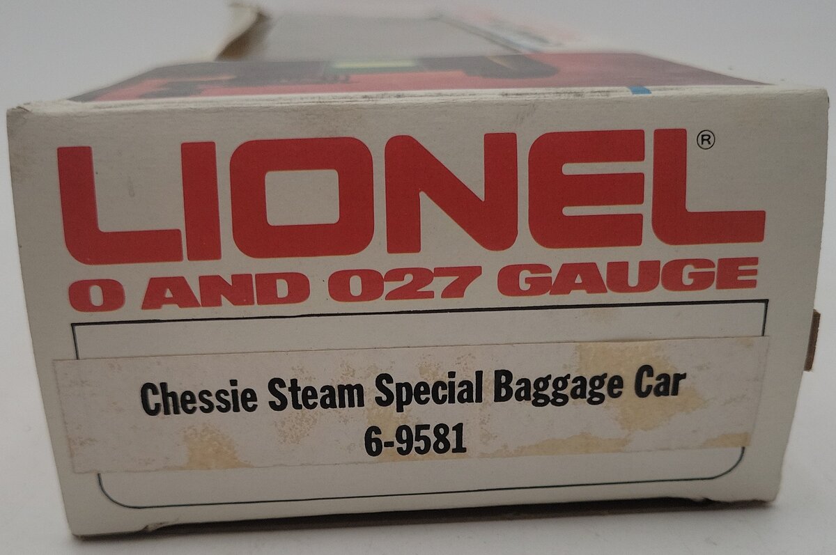 Lionel 6-9581 O Gauge Chessie Steam Special Baggage Car #9581 EX/Box