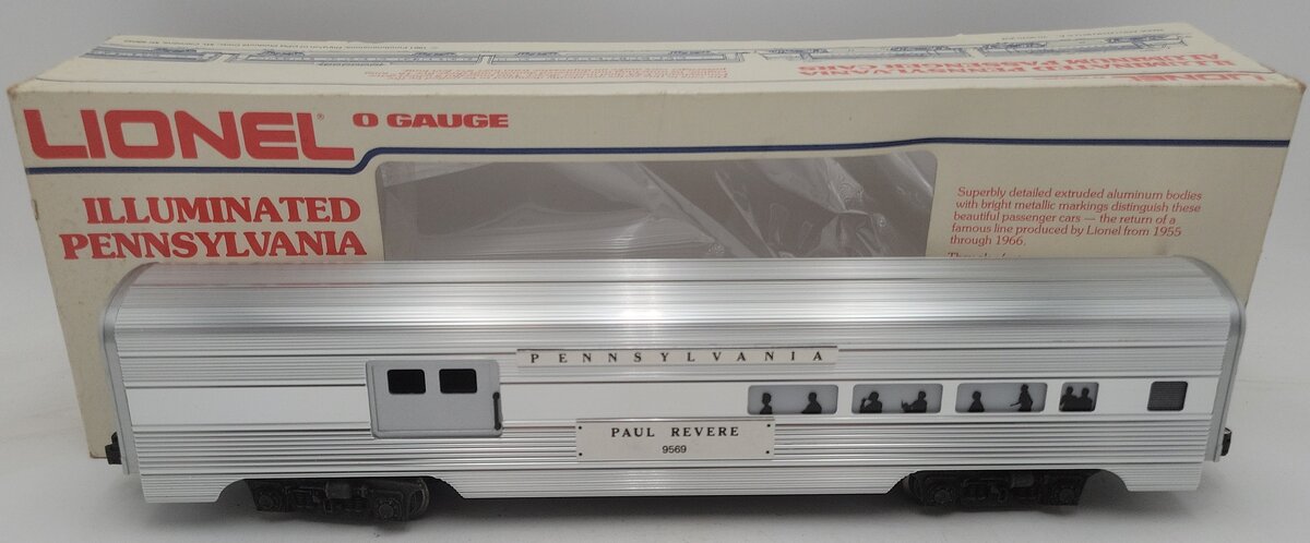 Lionel 6-9569 O Gauge Pennsylvania "Paul Revere" Aluminum Combine Car EX/Box