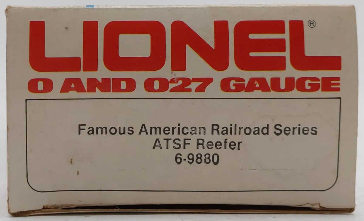 Lionel 6-9880 O Gauge AT&SF Famous American Railroad Refrigerator Car NIB