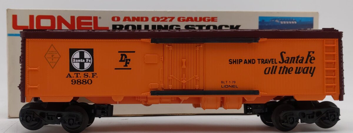Lionel 6-9880 O Gauge AT&SF Famous American Railroad Refrigerator Car NIB