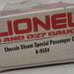 Lionel 6-9584 O Gauge Chessie Steam Special Passenger Car EX/Box
