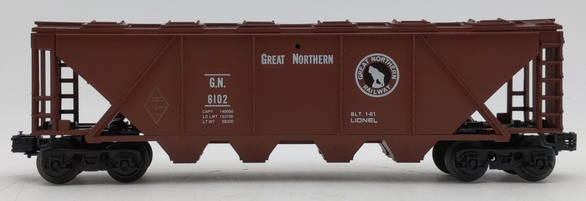 Lionel 6-6102 O Gauge Great Northern 4-Bay Covered Hopper LN/Box
