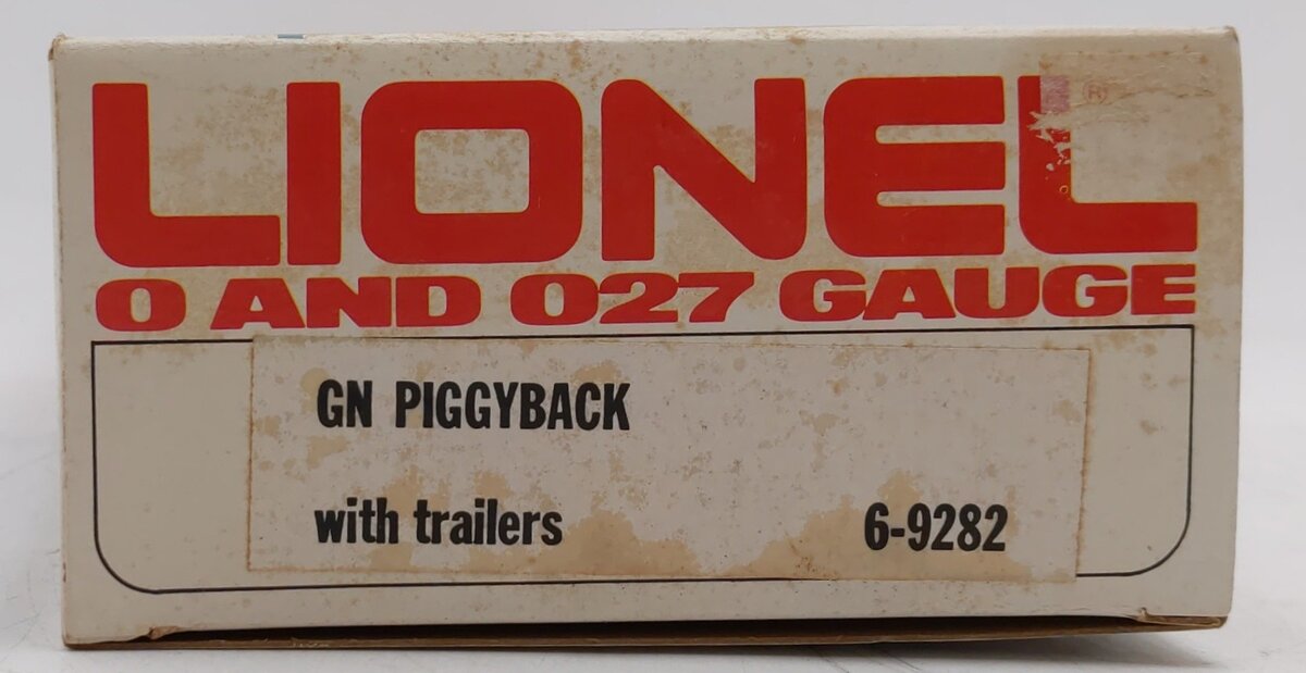 Lionel 6-9282 O Gauge Great Northern Flatcar #9282 with Trailers EX/Box