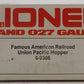 Lionel 6-9366 O Gauge Union Pacific Covered 4-Bay Hopper #9366 NIB