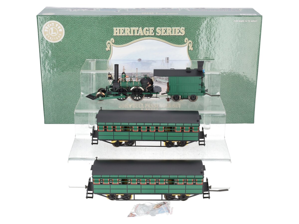 Lionel 6-30088 O Gauge BRASS John Bull Steam Passenger Train Set NIB