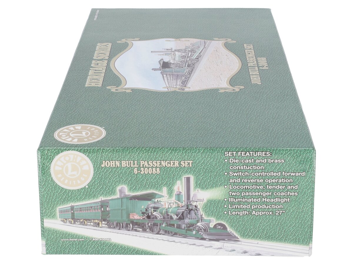 Lionel 6-30088 O Gauge BRASS John Bull Steam Passenger Train Set NIB