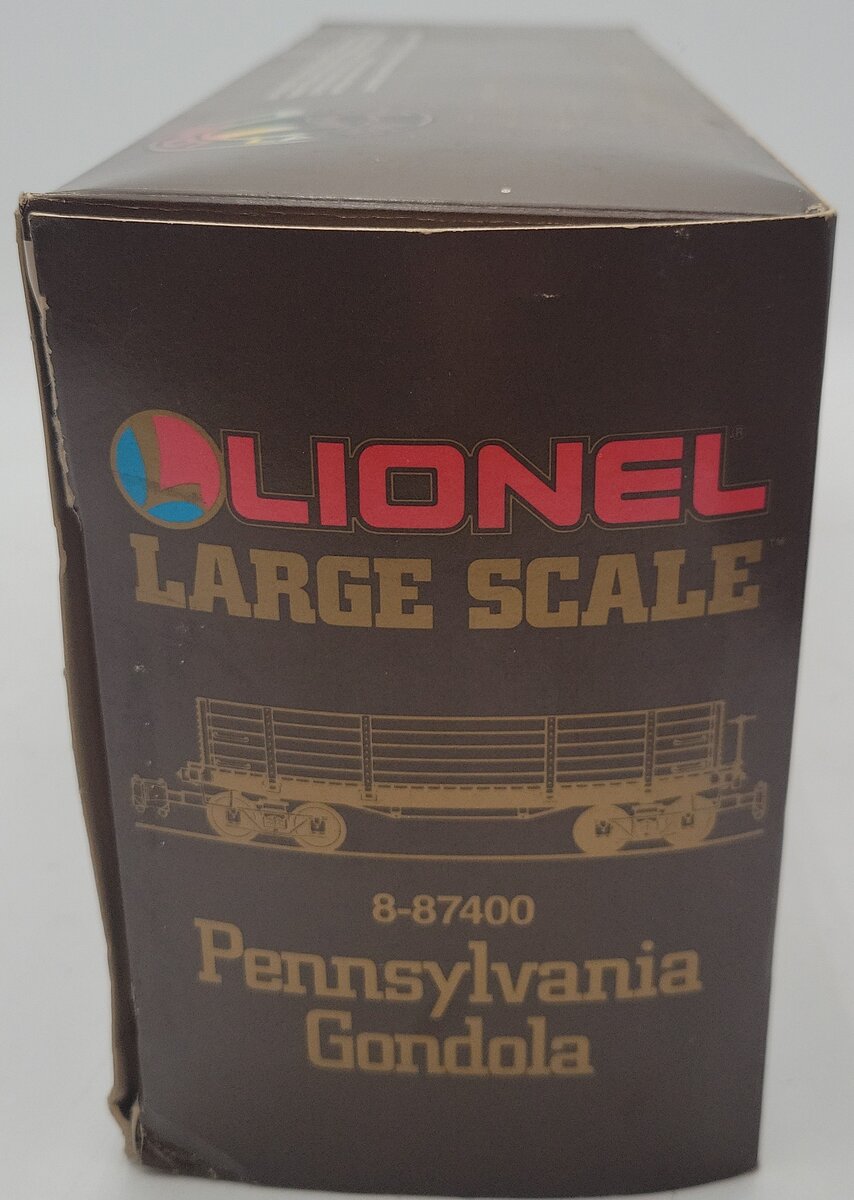 Lionel 8-87400 G Gauge Pennsylvania Gondola #400 EX/Box