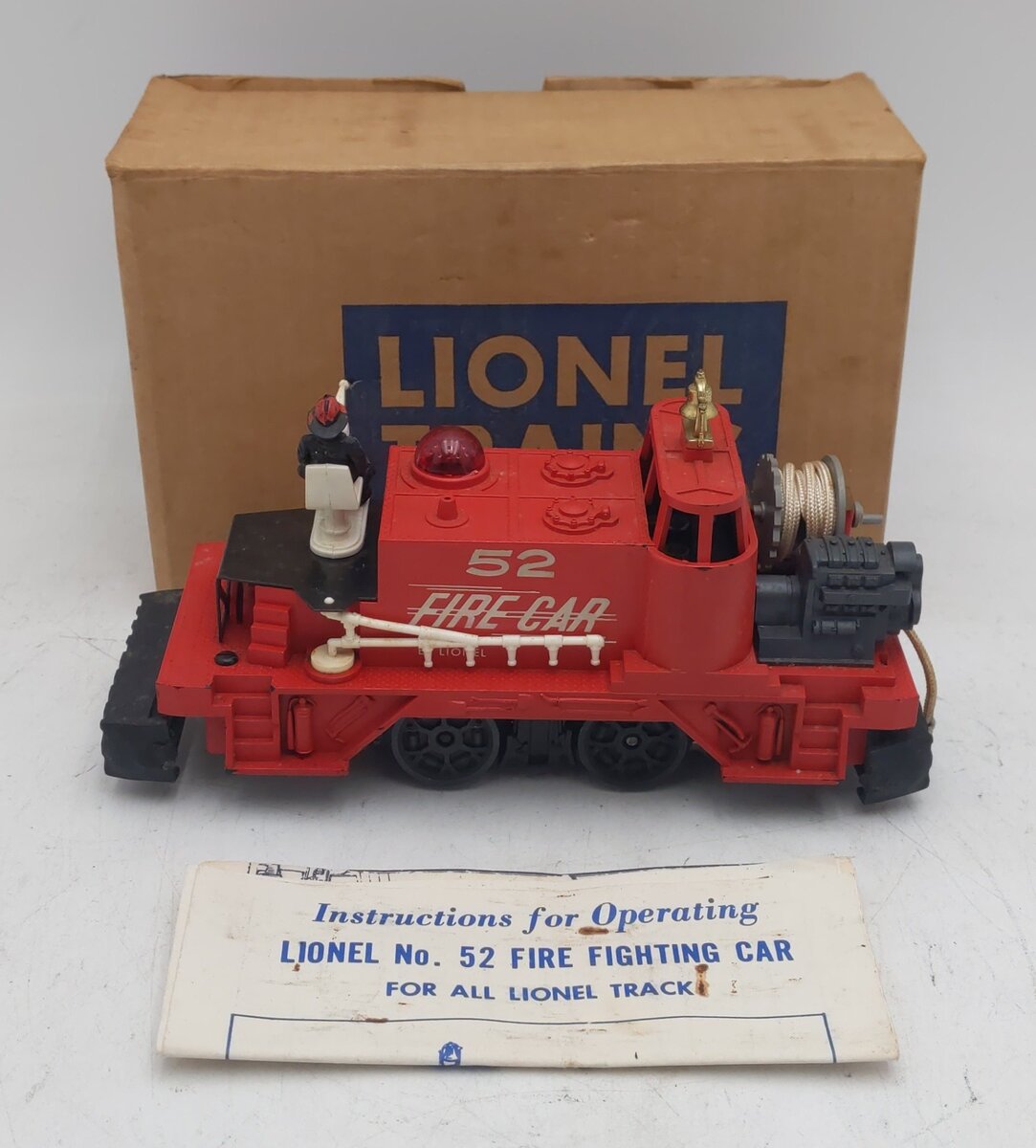 Lionel 52 Vintage O Motorized Fire Car EX/Box