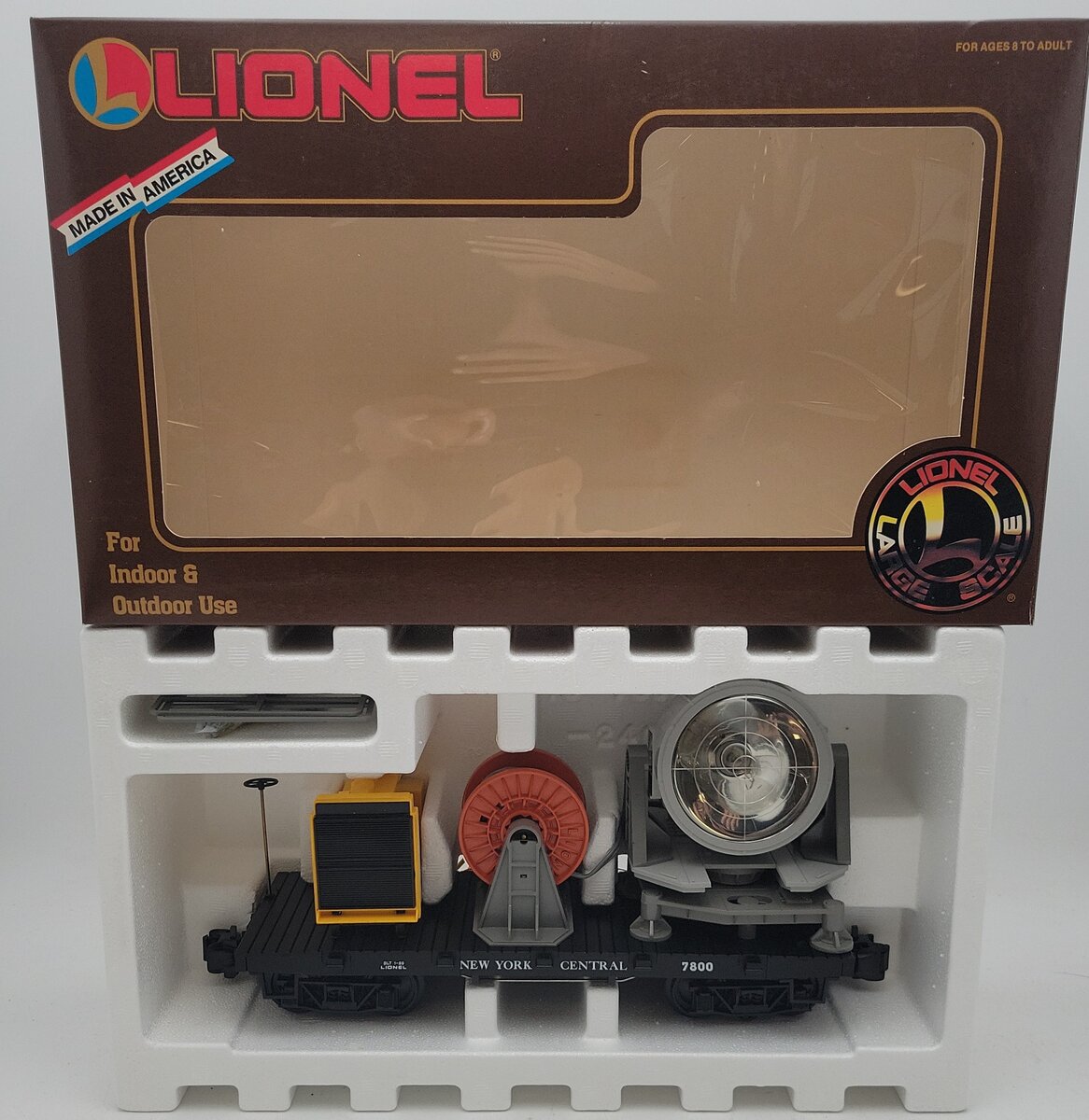 Lionel 8-87800 G Gauge NYC Operating Extend Searchlight Car NIB