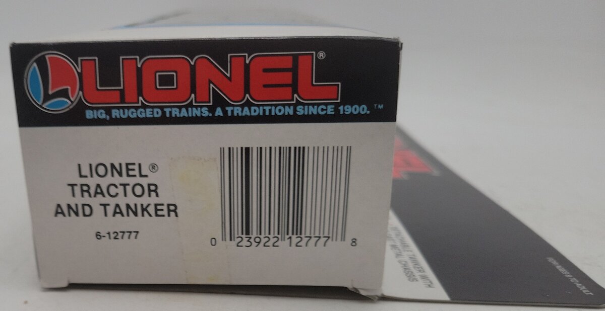 Lionel 6-12777 O Gauge Chevron Tractor and Tanker EX/Box