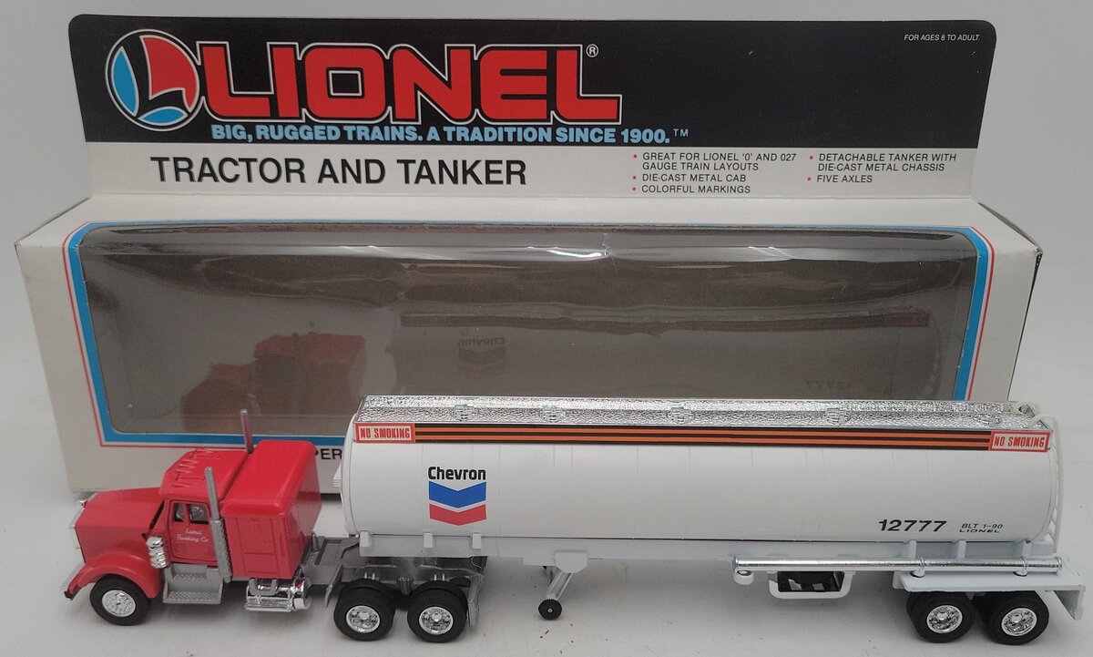 Lionel 6-12777 O Gauge Chevron Tractor and Tanker EX/Box