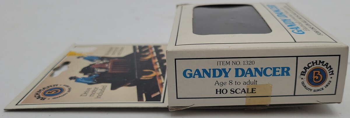 Bachmann 1320 HO Blue Gandy Dancer Electrically Powered Hand Car EX/Box