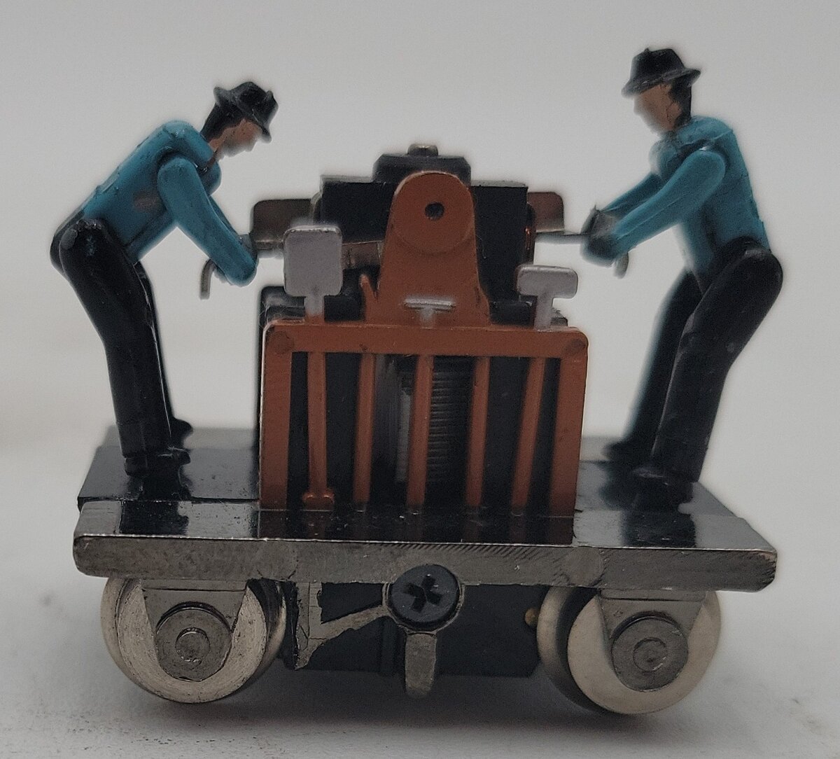 Bachmann 1320 HO Blue Gandy Dancer Electrically Powered Hand Car EX/Box