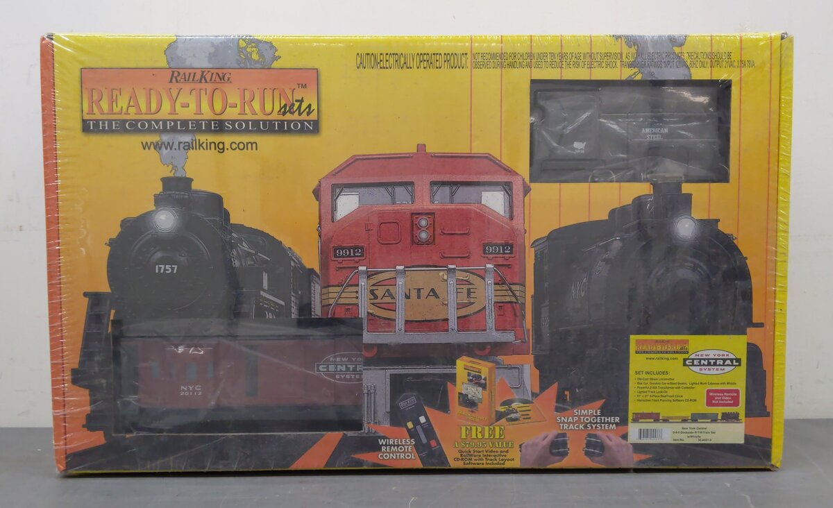 MTH 30-4081-0 New York Central Dockside RailKing O Gauge Steam Train Set MT/Box