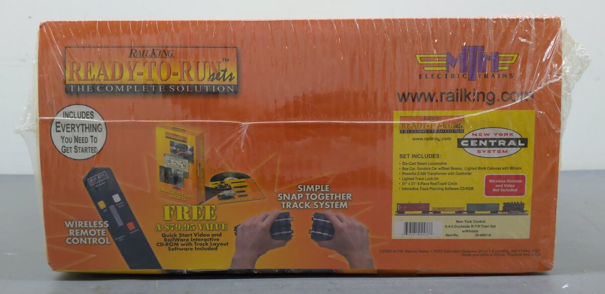 MTH 30-4081-0 New York Central Dockside RailKing O Gauge Steam Train Set MT/Box