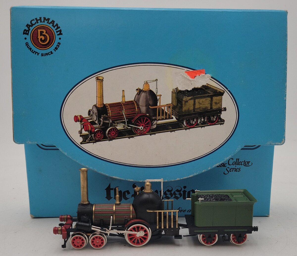 Bachmann 41-0501 HO Scale The Prussia 4-2-0 Steam Locomotive & Tender -DC VG/Box