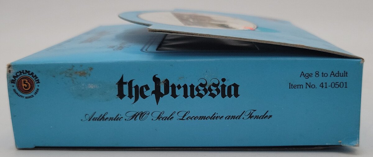 Bachmann 41-0501 HO Scale The Prussia 4-2-0 Steam Locomotive & Tender -DC VG/Box