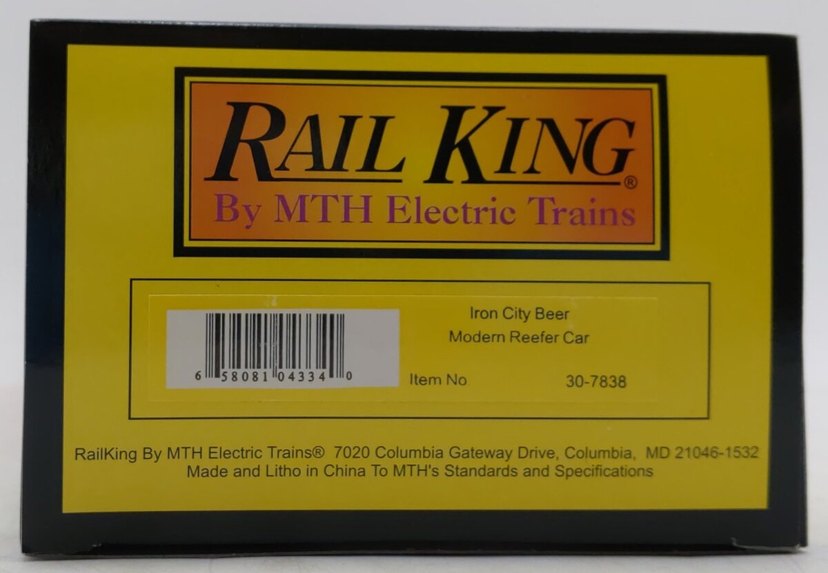MTH 30-7838 Iron City Beer 140th Anniversary Reefer NIB