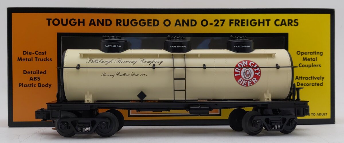 MTH 30-7368 O Gauge Pittsburgh Brewing Co. 3 Dome Tank Car #3 NIB