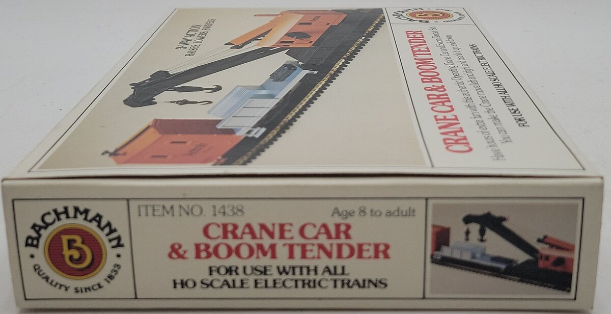 Bachmann 1438 HO Scale Amtrak Crane Car and Boom Tender Set EX/Box