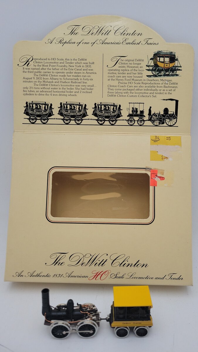 Bachmann 41-500 HO Scale Dewitt Collection Locomotive & Tender EX/Box