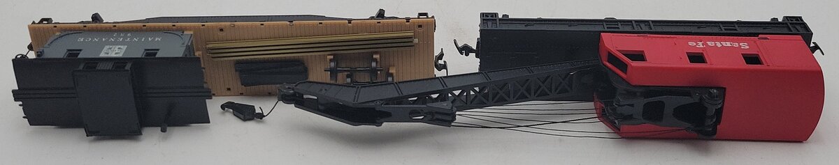 Tyco 932 HO Operating Crane Car with Boom Tender VG/Box