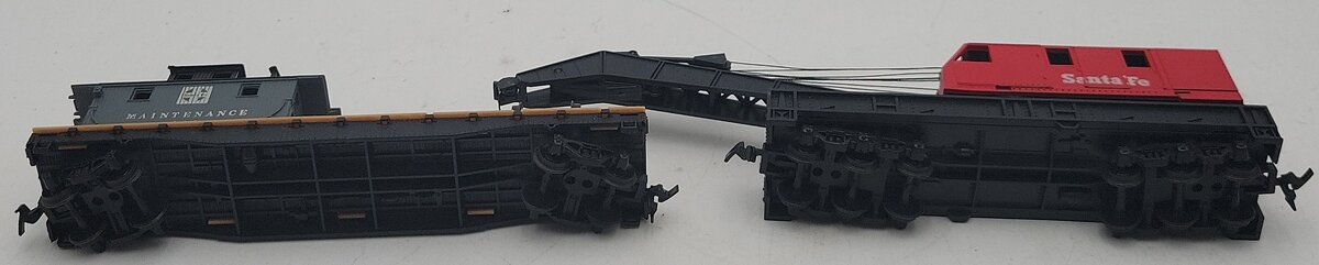 Tyco 932 HO Operating Crane Car with Boom Tender VG/Box