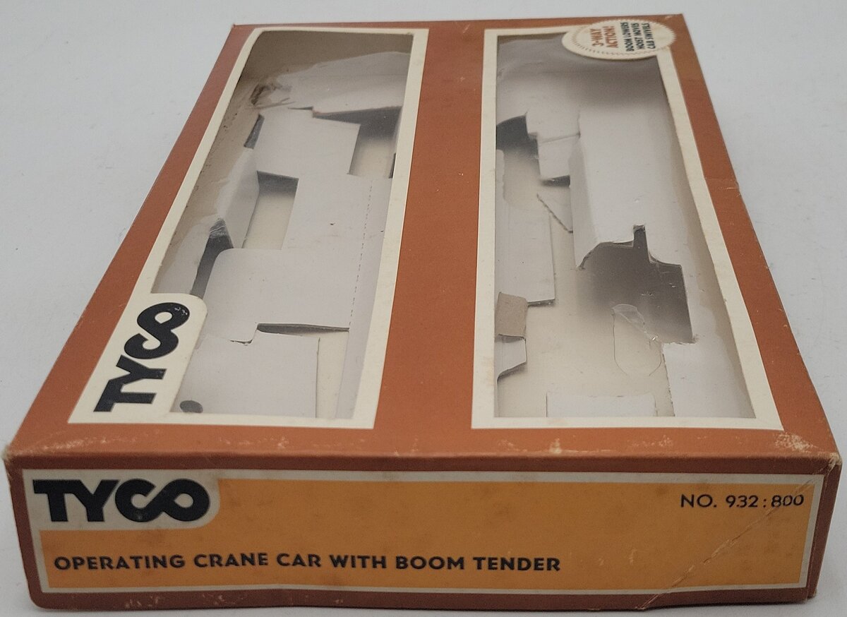 Tyco 932 HO Operating Crane Car with Boom Tender VG/Box