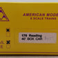 American Models 176 S Gauge Reading Box Car #104273 [Hi Rail] EX/Box