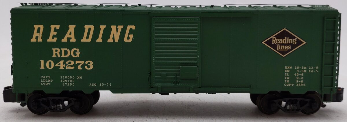 American Models 176 S Gauge Reading Box Car #104273 [Hi Rail] EX/Box
