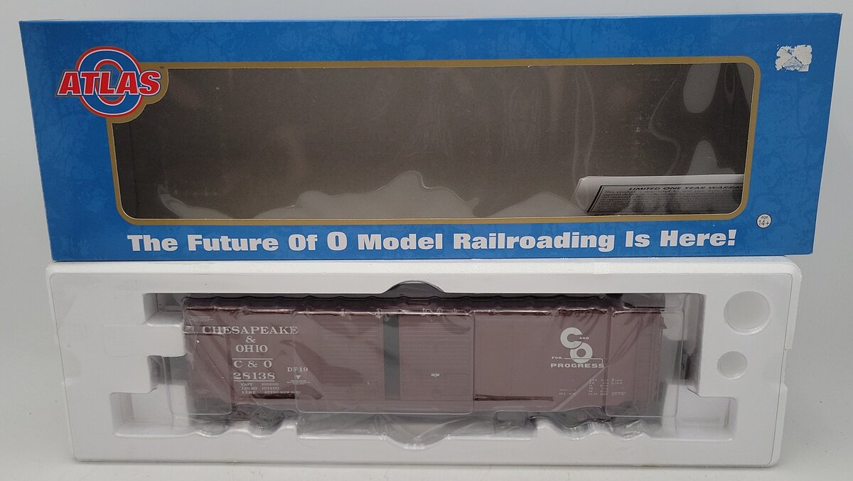Atlas 8417-2  O Chesapeake & Ohio 50' PS-1 Double Door Boxcar #28138 (3Rail) NIB