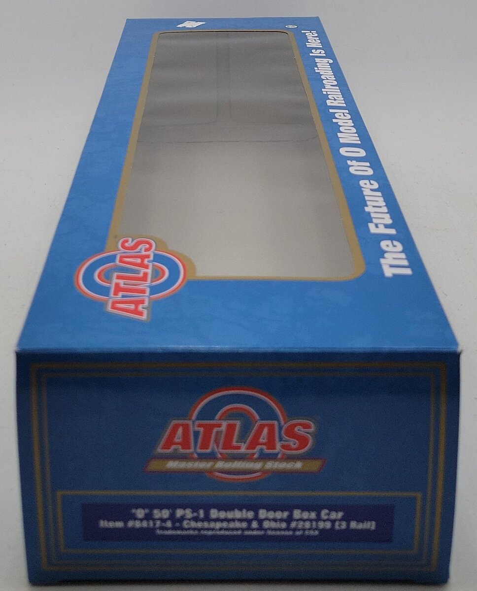 Atlas 8417-4 O Chesapeake & Ohio 50' PS-1 Double Door Boxcar #28199 (3Rail) NIB