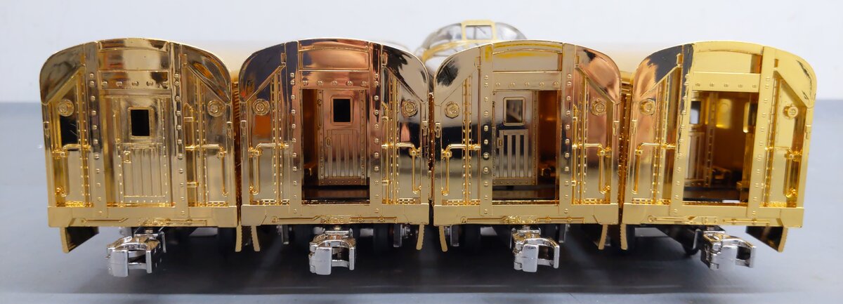 MTH 30-6707 O PRR 60' 18K Gold Plated Aluminum Passenger Car Set (Set of 4) EX/Box
