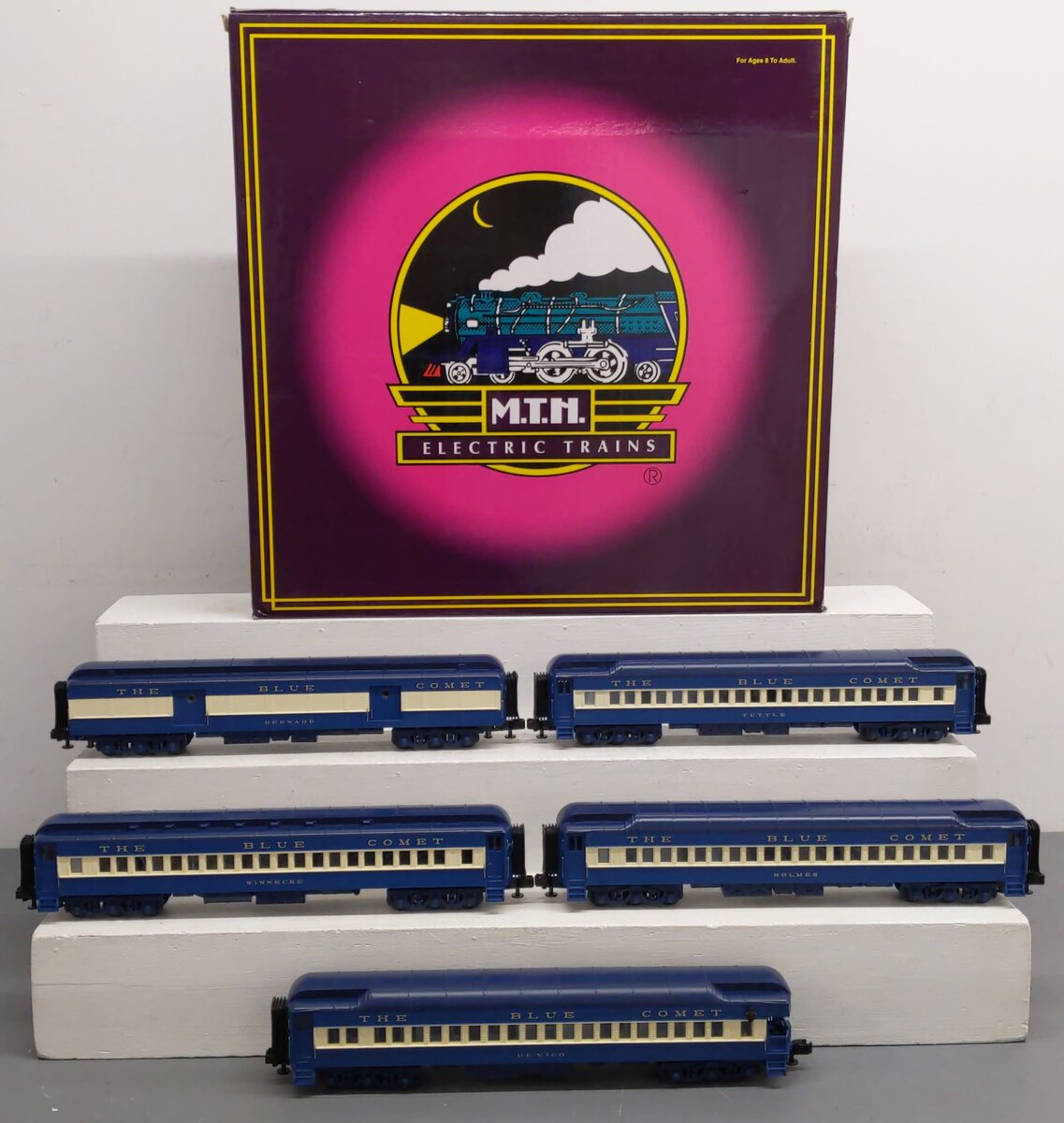MTH 20-4021 O Gauge Jersey Central 70' Madison Passenger Car Set (Set of 5) EX/Box
